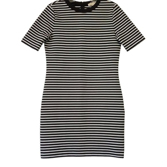 MICHAEL Michael Kors Dress  Small  Black/White Stripe  Stretch  Poly  PF68WEY51C - Picture 1 of 9